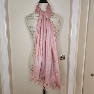 Vintage Pink Pashmina Silk Scarf
